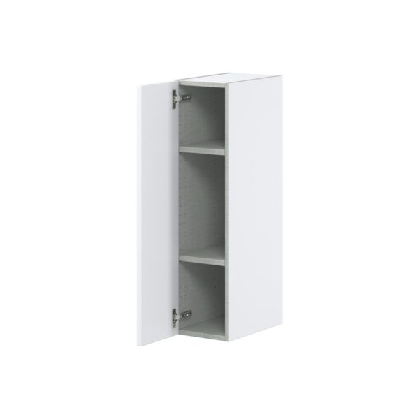 Jasmine Painted Warm White  Shaker Assembled Wall  Cabinet with Full High Door (9 in. W x 35 in. H x 14 in. D)