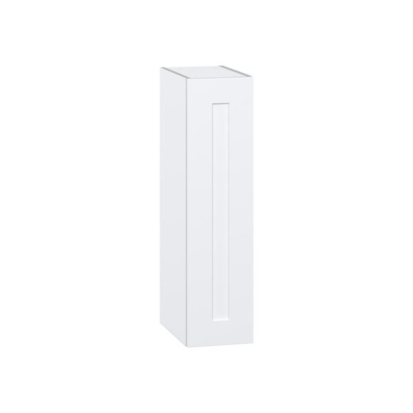 Jasmine Painted Warm White  Shaker Assembled Wall  Cabinet with Full High Door (9 in. W x 35 in. H x 14 in. D)