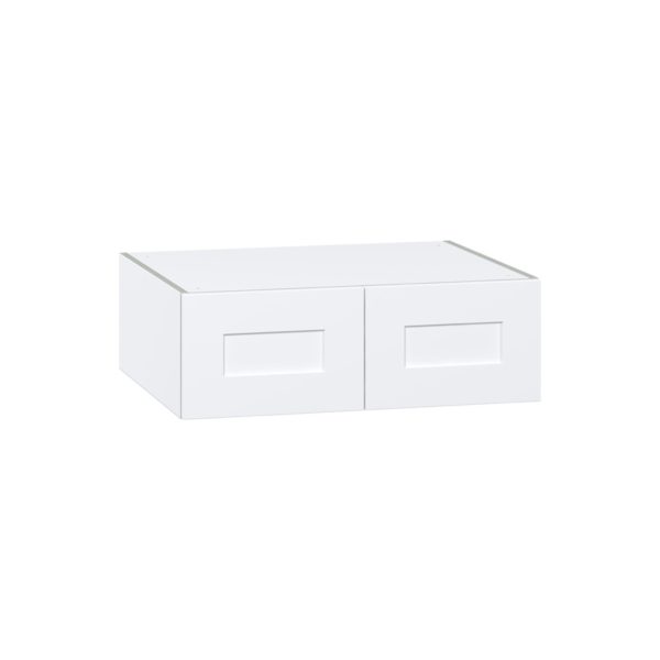 Jasmine Painted Warm White  Shaker Assembled Deep Wall Bridge Cabinet (30 in. W X 10 in. H X 24 in. D)