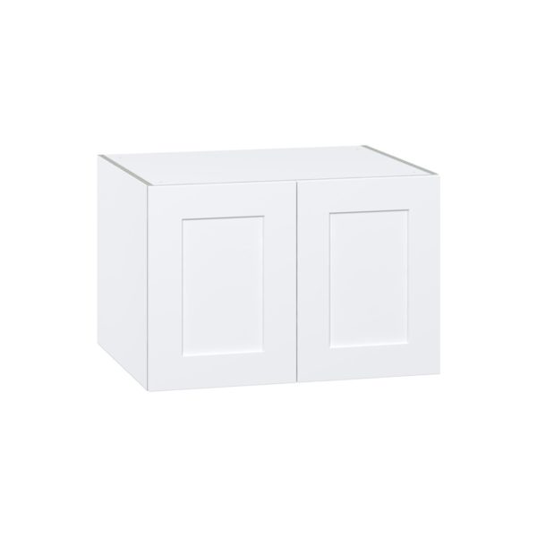 Jasmine Painted Warm White  Shaker Assembled Deep Wall Bridge Cabinet (30 in. W x 20 in. H x 24 in. D)