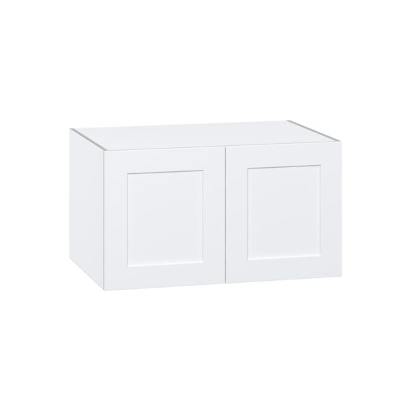 Jasmine Painted Warm White  Shaker Assembled Deep Wall Bridge  Cabinet (36 in. W X 20 in. H X 24 in. D)