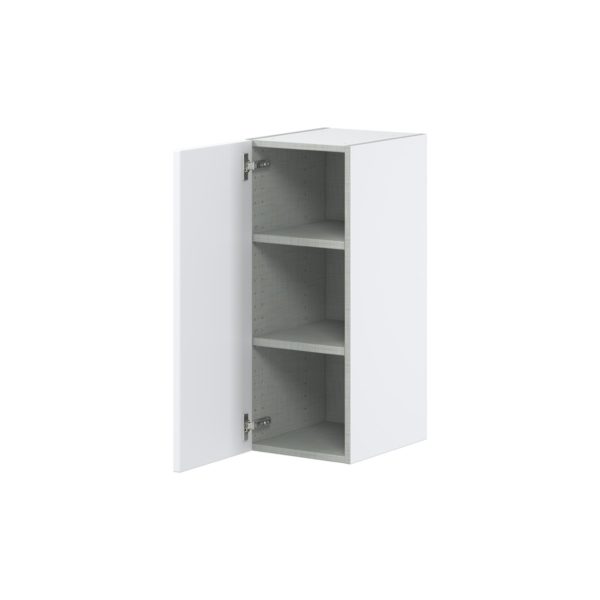 Jasmine Painted Warm White  Shaker Assembled Wall  Cabinet With Full High Door (12 in. W x 30 in. H x 14 in. D)