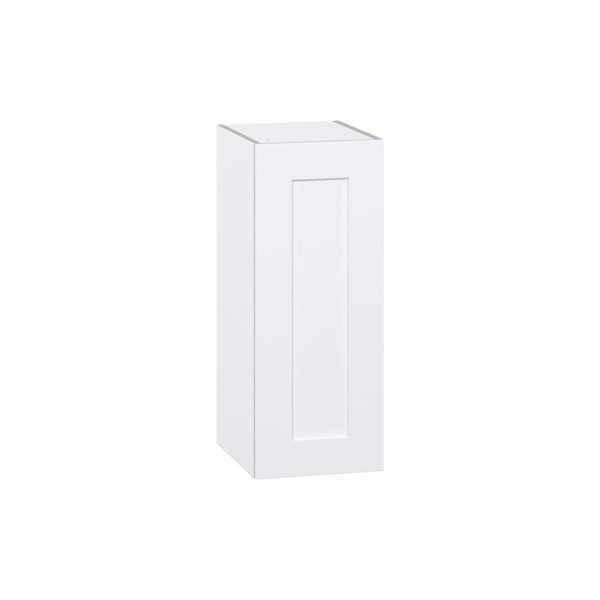 Jasmine Painted Warm White  Shaker Assembled Wall  Cabinet With Full High Door (12 in. W x 30 in. H x 14 in. D)