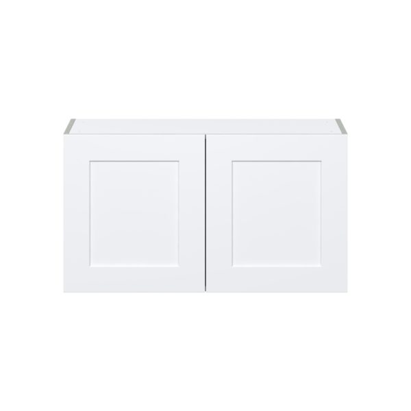 Jasmine Painted Warm White  Shaker Assembled  Wall Bridge  Cabinet (36 in. W X 20 in. H X 14 in. D)