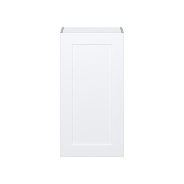 Jasmine Painted Warm White  Shaker Assembled Wall  Cabinet with Full High Door (18 in. W x 35 in. H x 14 in. D)