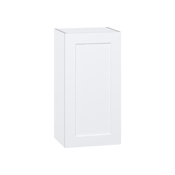 Jasmine Painted Warm White  Shaker Assembled Wall  Cabinet with Full High Door (18 in. W x 35 in. H x 14 in. D)