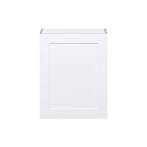 Jasmine Painted Warm White  Shaker Assembled Wall  Cabinet with Full High Door (24 in. W x 30 in. H x 14 in. D)