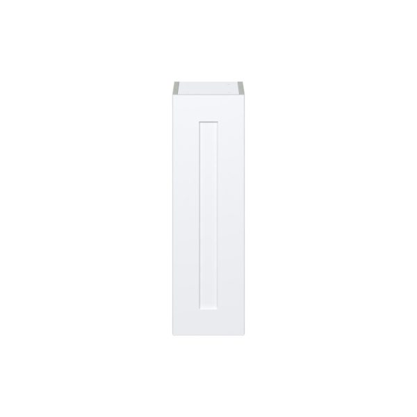 Jasmine Painted Warm White  Shaker Assembled Wall  Cabinet with Full High Door (9 in. W x 30 in. H x 14 in. D)