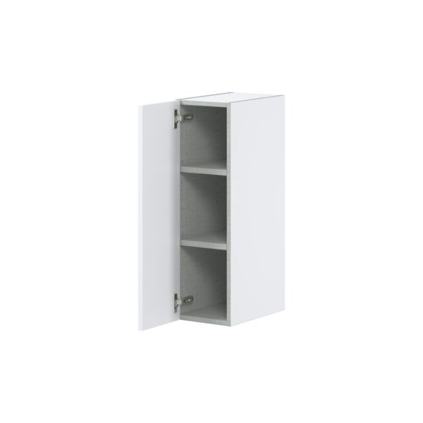 Jasmine Painted Warm White  Shaker Assembled Wall  Cabinet with Full High Door (9 in. W x 30 in. H x 14 in. D)