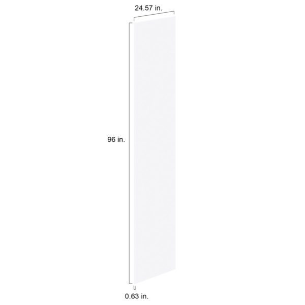 96 in. W x 24 in. H x 0.63 in. D Jasmine Painted White  Tall End Panel