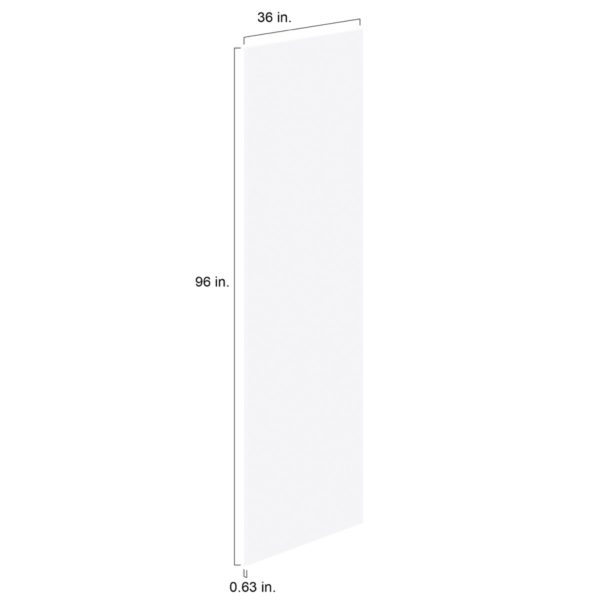 36 in. W x 96 in. H x 0.63 in. D Jasmine Painted White Island/Fridge End Panel