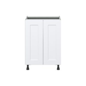 Jasmine Painted Warm White  Shaker Assembled Sink Base Cabinet with 2 Full High Doors (24 in. W X 34.5 in. H X 24 in. D)