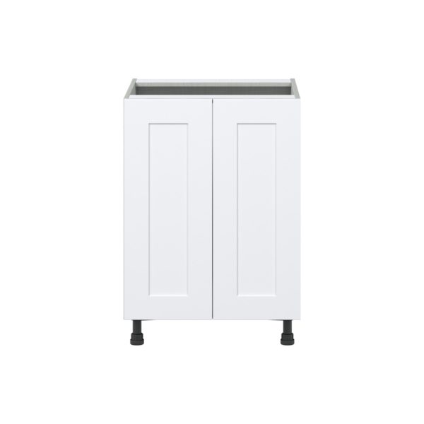 Jasmine Painted Warm White  Shaker Assembled Sink Base Cabinet with 2 Full High Doors (24 in. W X 34.5 in. H X 24 in. D)