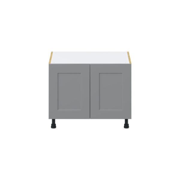 Willow Painted Slate Gray  Shaker Assembled Apron Front Sink Base Cabinet (30 in. W x 24.5 in. H x 24 in. D)