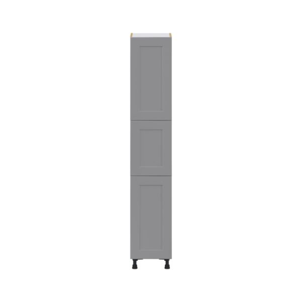 Willow Painted Slate Gray  Shaker Assembled Pantry  Cabinet with 4 Shelves (15 in. W x 84.5 in. H x 24 in. D)