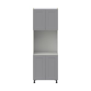 Willow Painted Slate Gray  Shaker Assembled Single Oven  Cabinet (30 in. W x 89.5 in. H x 24 in. D)