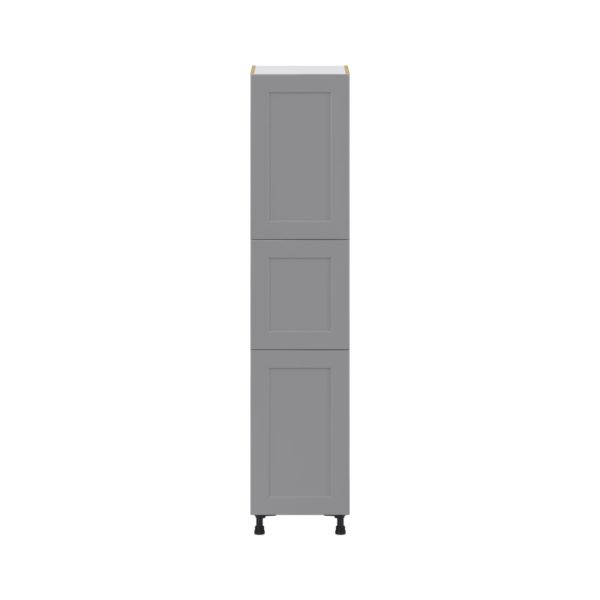 Willow Painted Slate Gray  Shaker Assembled Pantry  Cabinet with 4 Shelves (18 in. W x 84.5 in. H x 24 in. D)