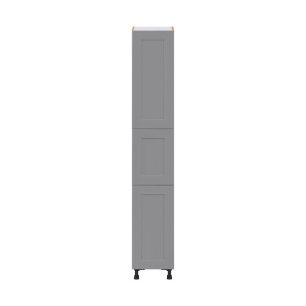 Willow Painted Slate Gray  Shaker Assembled Pantry  Cabinet with 5 Shelves (15 in. W x 89.5 in. H x 24 in. D)