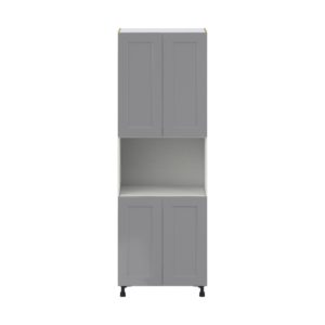 Willow Painted Slate Gray  Shaker Assembled Pantry Micro/Oven  Cabinet (30 in. W x 89.5 in. H x 24 in. D)