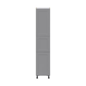 Willow Painted Slate Gray  Shaker Assembled Pantry  Cabinet with 5 Shelves (18 in. W x 89.5 in. H x 24 in. D)