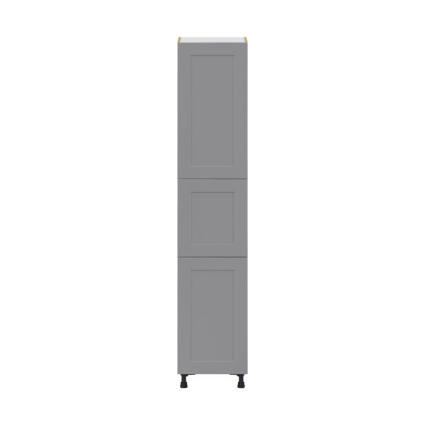 Willow Painted Slate Gray  Shaker Assembled Pantry  Cabinet with 5 Shelves (18 in. W x 89.5 in. H x 24 in. D)