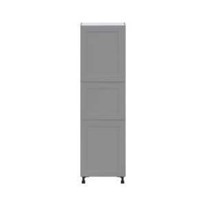 Willow Painted Slate Gray  Shaker Assembled Pantry  Cabinet with 4 Shelves (24 in. W x 84.5 in. H x 24 in. D)