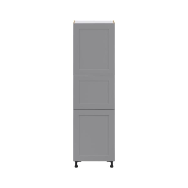 Willow Painted Slate Gray  Shaker Assembled Pantry  Cabinet with 4 Shelves (24 in. W x 84.5 in. H x 24 in. D)