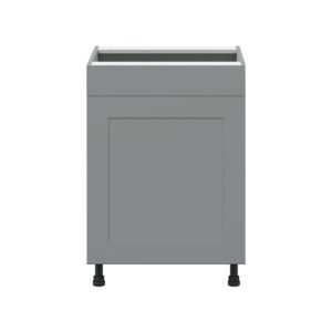 Willow Painted Slate Gray   Shaker Assembled Sink Base Cabinet with 1 Door and 1 False Front (24 in. W x 34.5 in. H x 24 in. D)