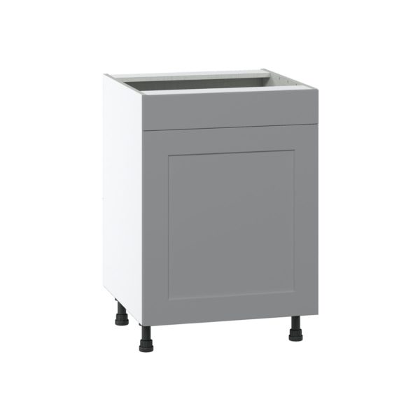 Willow Painted Slate Gray   Shaker Assembled Sink Base Cabinet with 1 Door and 1 False Front (24 in. W x 34.5 in. H x 24 in. D)