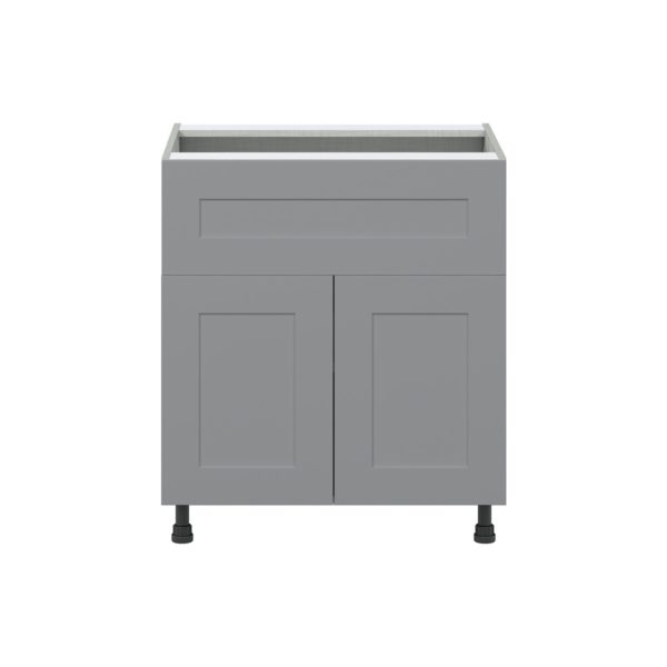 Willow Painted Slate Gray  Shaker Assembled Base Cabinet with 1 Door and 10 in. Drawer (30 in. W x 34.5 in. H x 24 in. D)