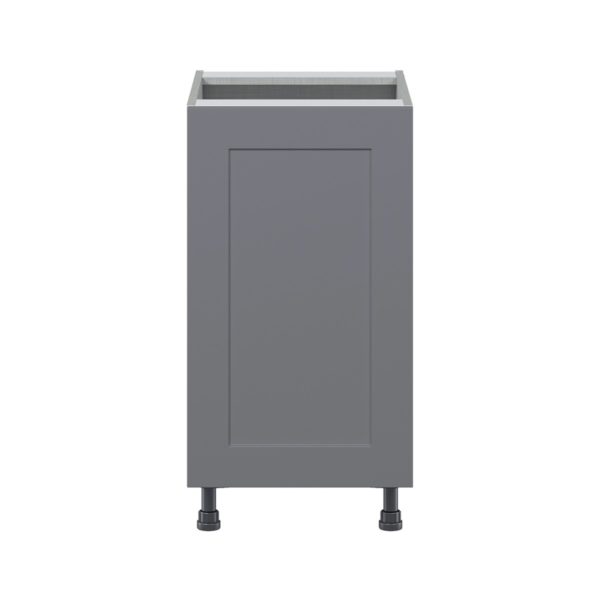 Willow Painted Slate Gray  Shaker Assembled Base Cabinet with a Full High Door (18 in. W x 34.5 in. H x 24 in. D)