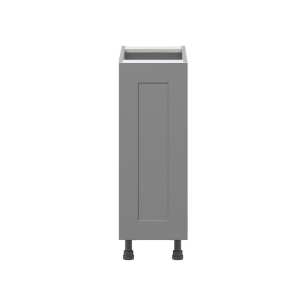 Willow Painted Slate Gray  Shaker Assembled Base Cabinet with a Full High Door (12 in. W x 34.5 in. H x 24 in. D)