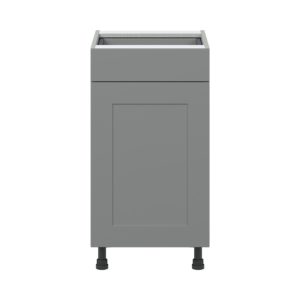 Willow Painted Slate Gray  Shaker Assembled Base Cabinet with 1 Door and 1 Drawer (18 in. W x 34.5 in. H x 24 in. D)