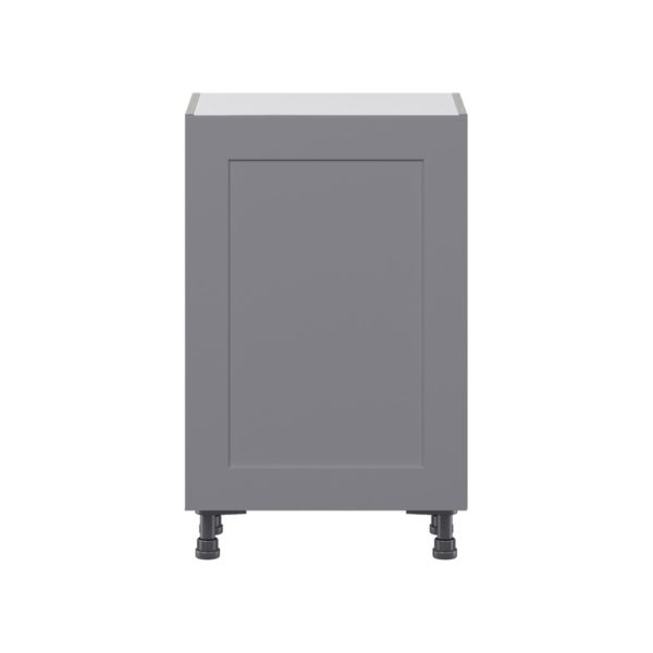 Willow Painted Slate Gray  Shaker Assembled Shallow Base Cabinet with a Full High Door and 3 Inner Drawers (18 in. W x 34.5 in. H x 14 in. D)