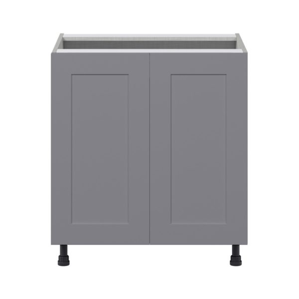 Willow Painted Slate Gray  Shaker Assembled Base Cabinet with 2 Full High Doors (36 in. W x 34.5 in. H x 24 in. D)