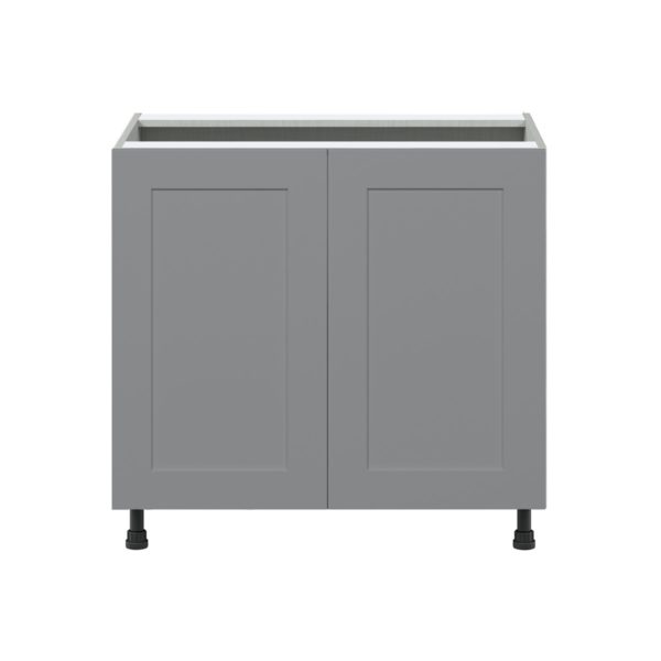 Willow Painted Slate Gray  Shaker Assembled Sink Base Cabinet with 2 Full High Doors (36 in. W x 34.5 in. H x 24 in. D)