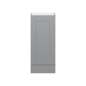 Willow Painted Slate Gray  Shaker Assembled Wall  Cabinet with a Door and a 5 in. Drawer (15 in. W x 35 in. H x 14 in. D)