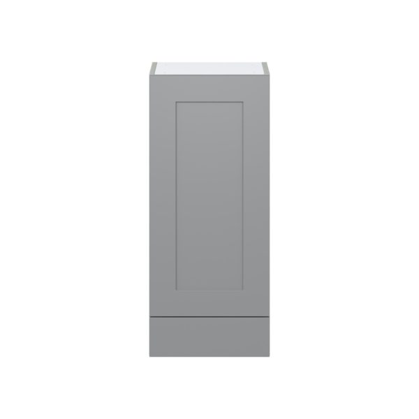 Willow Painted Slate Gray  Shaker Assembled Wall  Cabinet with a Door and a 5 in. Drawer (15 in. W x 35 in. H x 14 in. D)