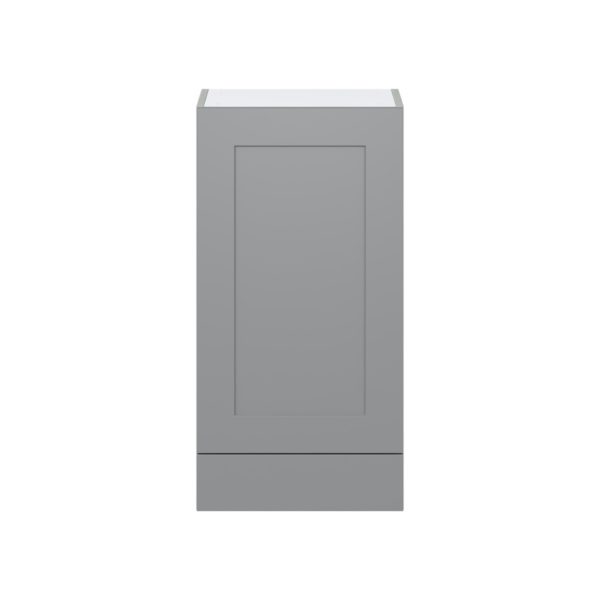 Willow Painted Slate Gray  Shaker Assembled Wall  Cabinet with a Door and a 5 in. Drawer (18 in. W x 35 in. H x 14 in. D)