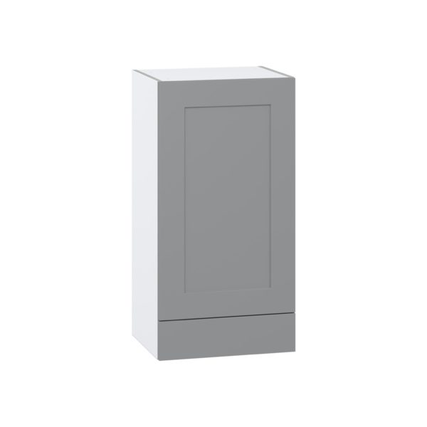 Willow Painted Slate Gray  Shaker Assembled Wall  Cabinet with a Door and a 5 in. Drawer (18 in. W x 35 in. H x 14 in. D)