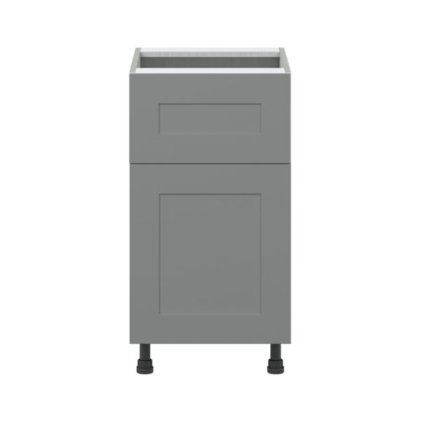 Willow Painted Slate Gray  Shaker Assembled Base Cabinet with 1 Door and 10 in. Drawer (18 in. W x 34.5 in. H x 24 in. D)