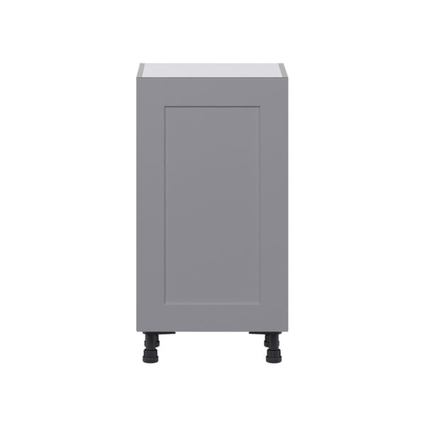 Willow Painted Slate Gray  Shaker Assembled Shallow Base Cabinet with a Full High Door(18 in. W x 34.5 in. H x 14 in. D)