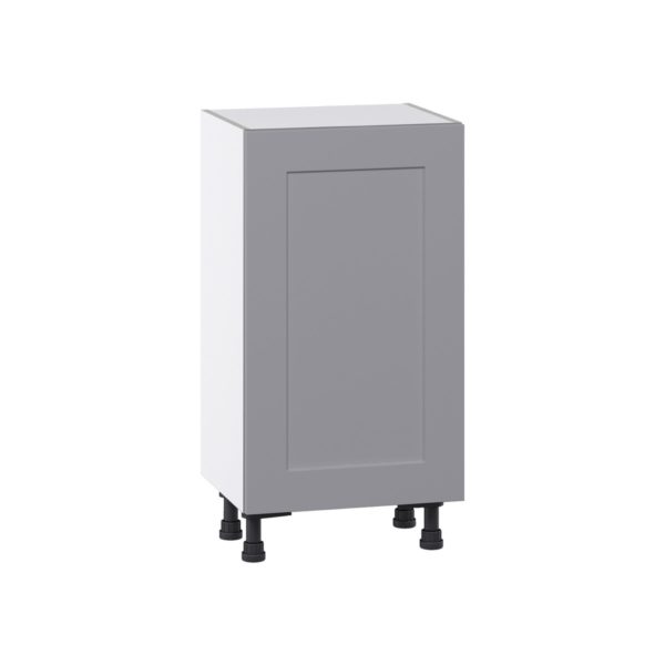 Willow Painted Slate Gray  Shaker Assembled Shallow Base Cabinet with a Full High Door(18 in. W x 34.5 in. H x 14 in. D)