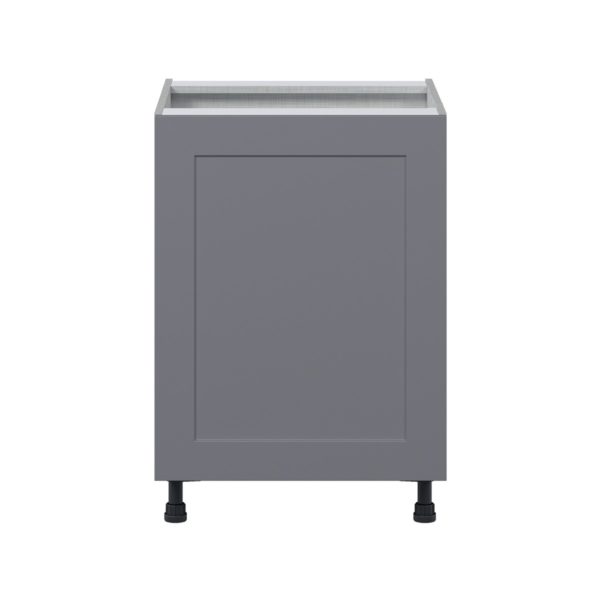 Willow Painted Slate Gray  Shaker Assembled Base Cabinet with a Full High Door and 3 Inner Drawers (24 in. W x 34.5 in. H x 24 in. D)