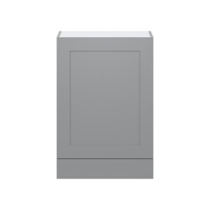 Willow Painted Slate Gray  Shaker Assembled Wall  Cabinet with a Door and a 5 in. Drawer (24 in. W x 35 in. H x 14 in. D)