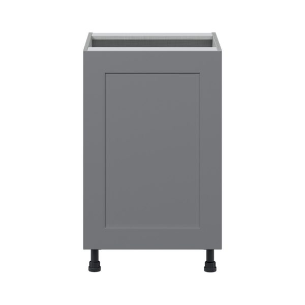 Willow Painted Slate Gray  Shaker Assembled Base Cabinet with a Full High Door (21 in. W x 34.5 in. H x 24 in. D)