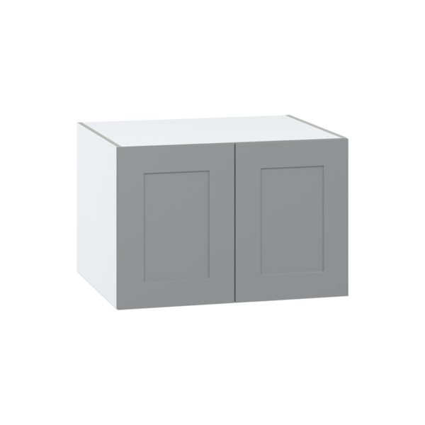 Willow Painted Slate Gray  Shaker Assembled Deep Wall Bridge Cabinet (30 in. W x 20 in. H x 24 in. D)