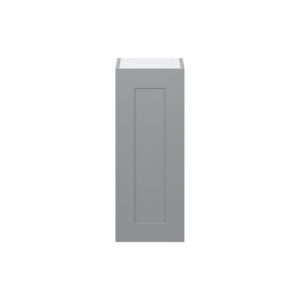 Willow Painted Slate Gray  Shaker Assembled Wall  Cabinet With Full High Door (12 in. W x 30 in. H x 14 in. D)