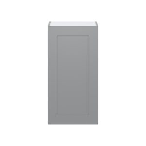 Willow Painted Slate Gray  Shaker Assembled Wall  Cabinet with Full High Door (18 in. W x 35 in. H x 14 in. D)