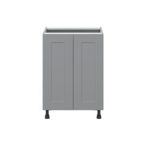 Willow Painted Slate Gray  Shaker Assembled Sink Base Cabinet with 2 Full High Doors (24 in. W X 34.5 in. H X 24 in. D)